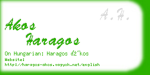 akos haragos business card